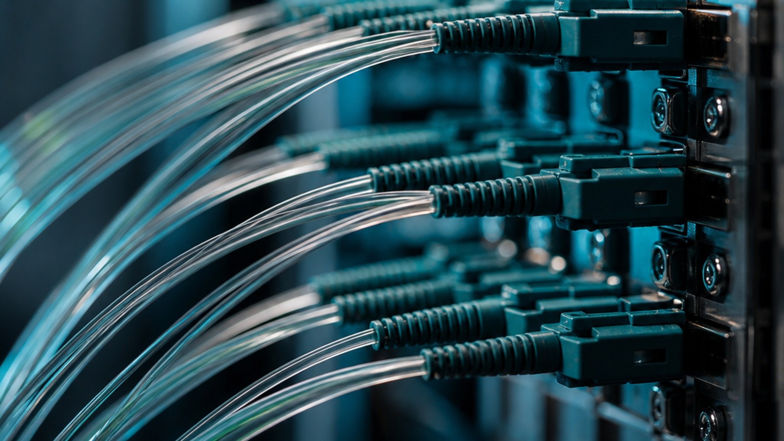 Fiber network infrastructure connecting enterprise data systems